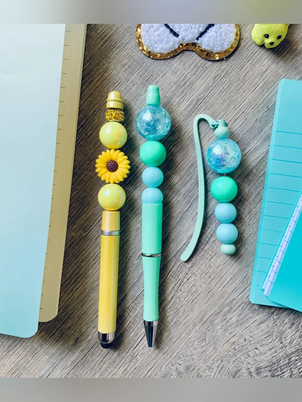 NEW📚 Hand Crafted Stationery Set w/ SCL Palm Tree Patched Journal & More!